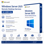 Windows Server 2025 Remote Desktop Services 50 USER CAL License Key Instant Email Delivery
