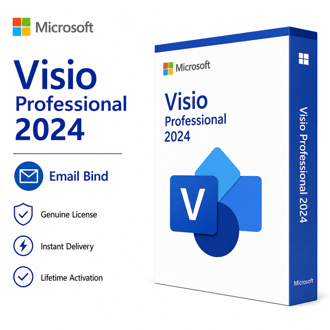 Visio Professional 2024 Lifetime Email Bind Key Instant Email Delivery