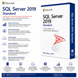SQL Server 2019 Standard license key Online Activation Instant Email Delivery