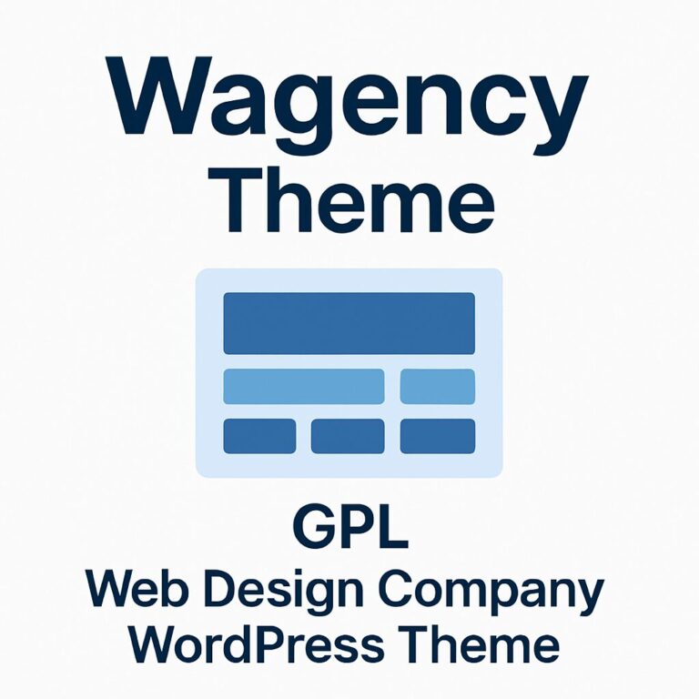 Wagency Theme GPL – Web Design Company WordPress Theme