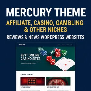 Mercury Theme GPL – Affiliate, Casino, Gambling & Other Niches. Reviews & News WordPress Websites