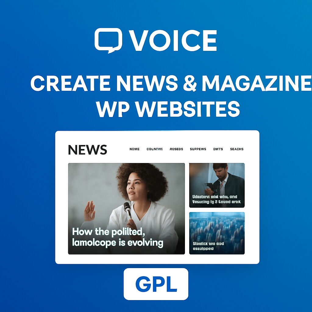 Voice Theme GPL – Create News & Magazine WP Websites
