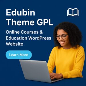 Edubin Theme GPL – Online Courses & Education WordPress Website