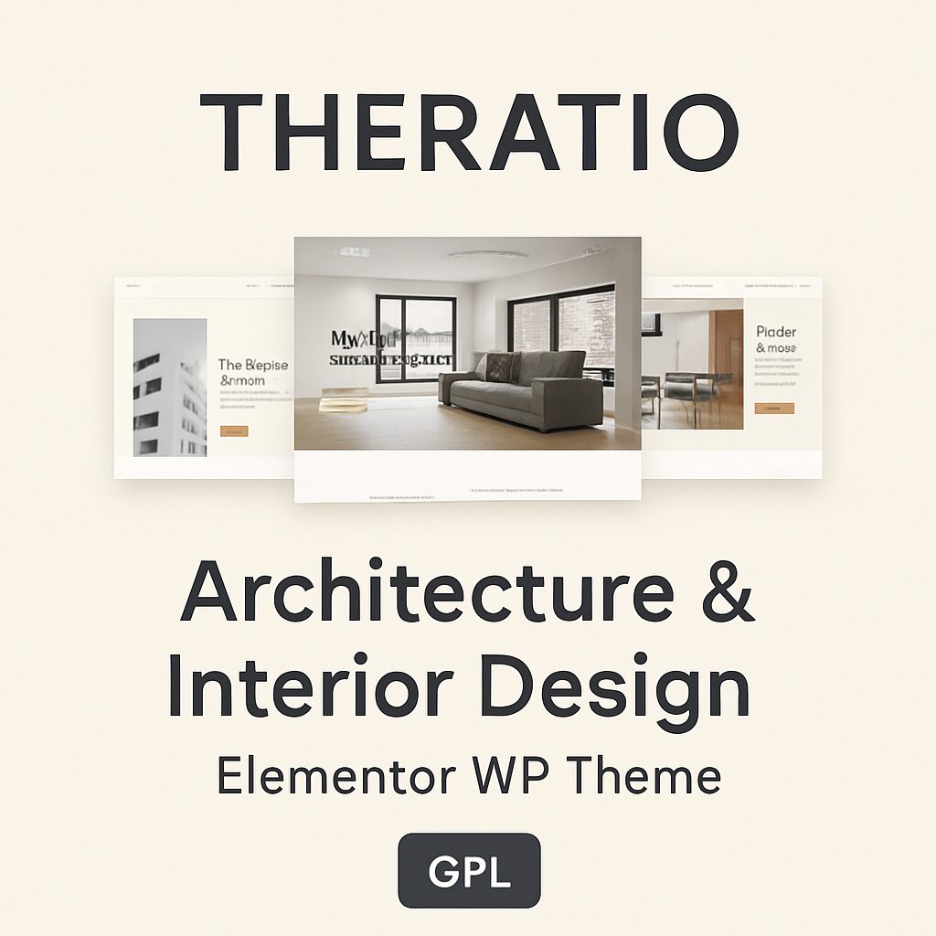 Theratio Theme GPL – Architecture & Interior Design Elementor WP Theme