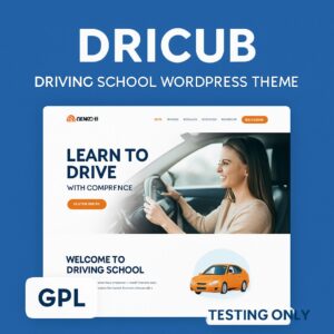 Dricub Theme GPL – Driving School WordPress Theme | Testing Only