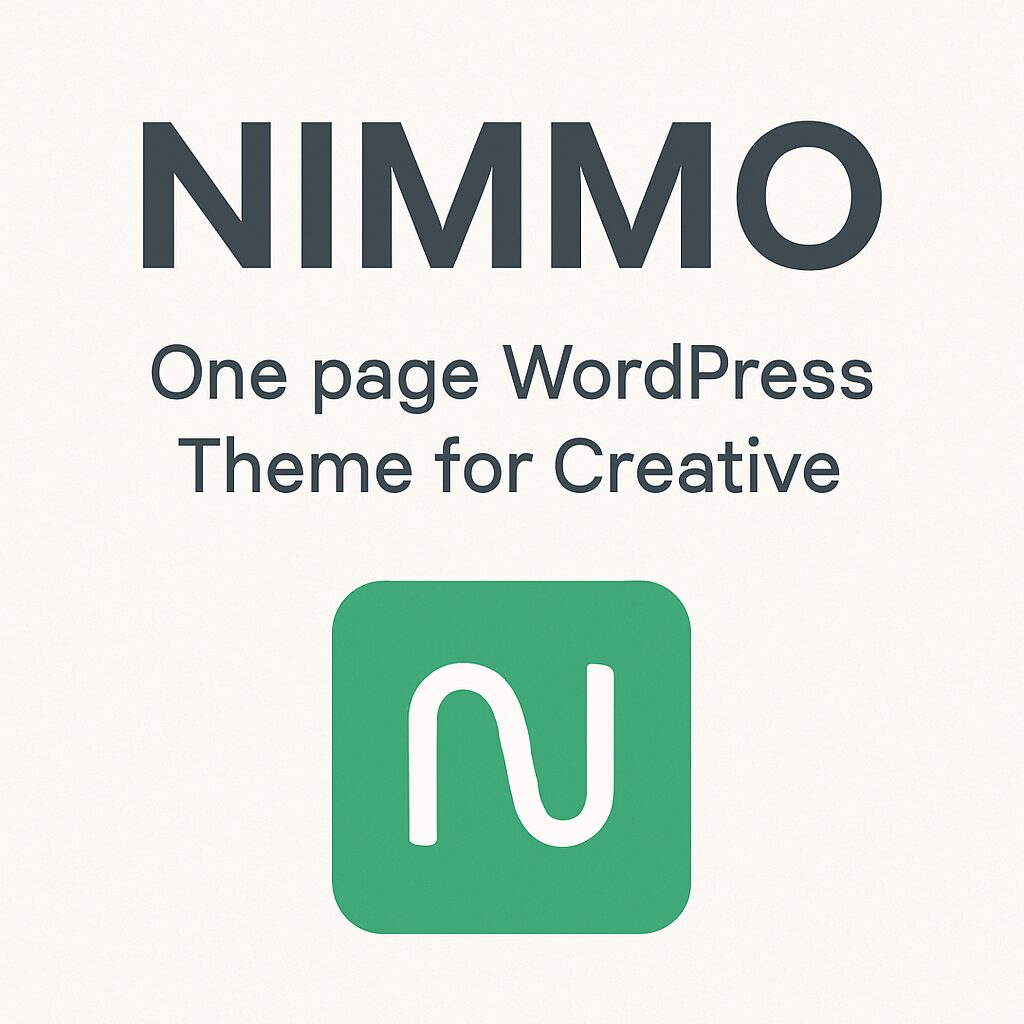 Nimmo Theme GPL – One page WordPress Theme for Creative