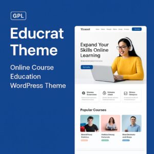 Educrat Theme GPL – Online Course Education WordPress Theme