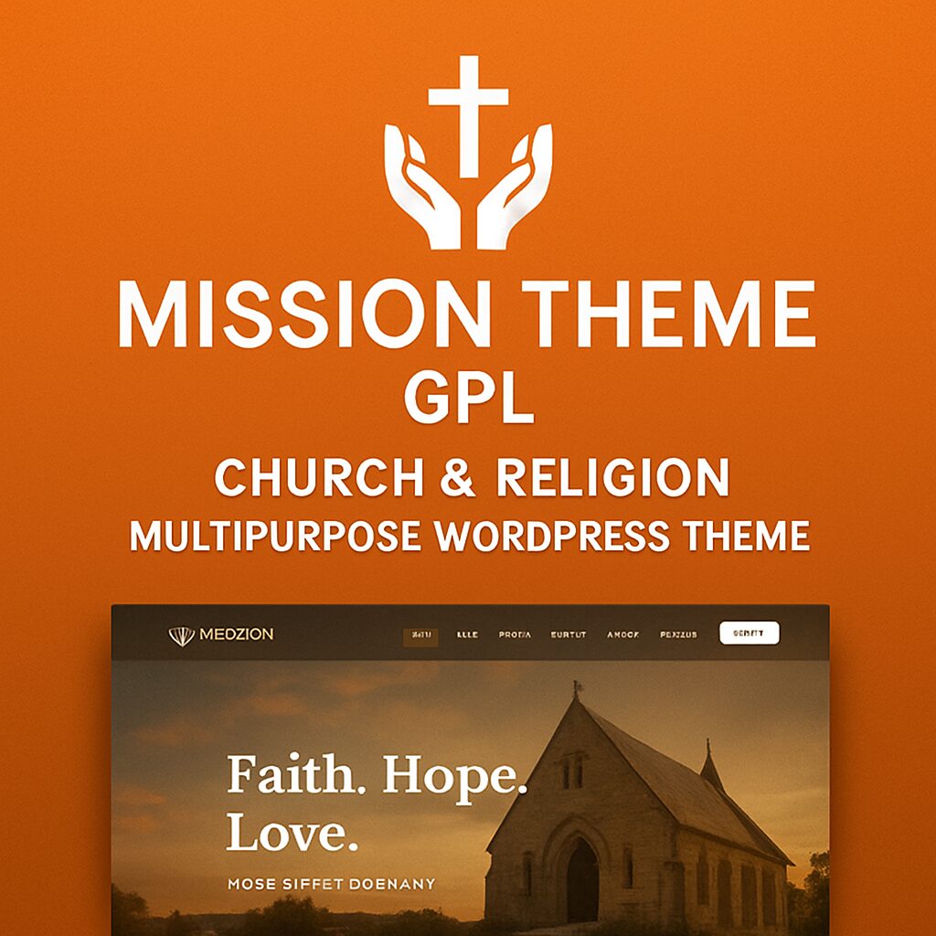 Mission Theme GPL – Church & Religion Multipurpose WordPress Theme