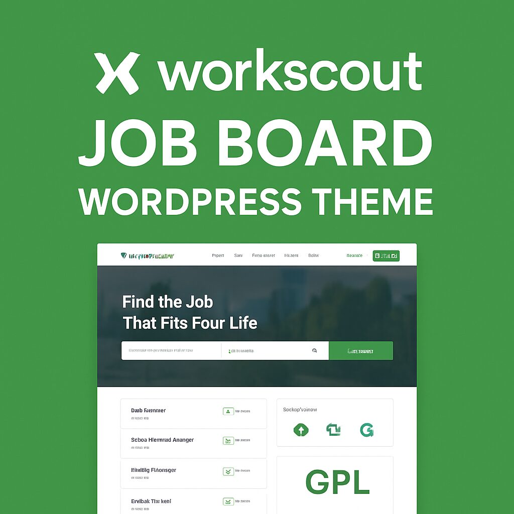 WorkScout Job Board WordPress Theme GPL