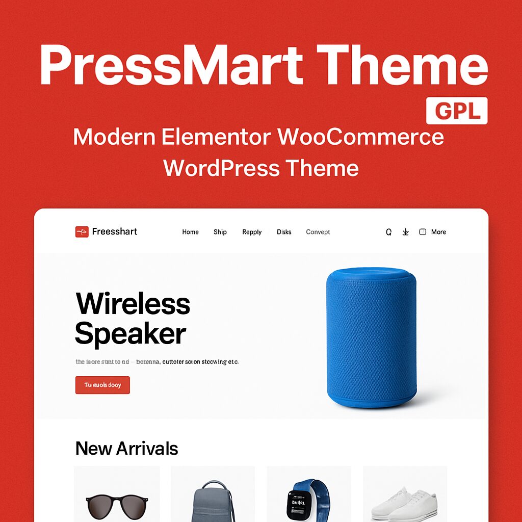 PressMart Theme GPL – Modern Elementor WooCommerce WordPress Theme