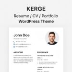 Kerge Theme GPL – Resume / CV / Portfolio WordPress Theme