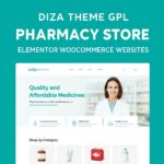 Diza Theme GPL – Pharmacy Store Elementor WooCommerce Websites