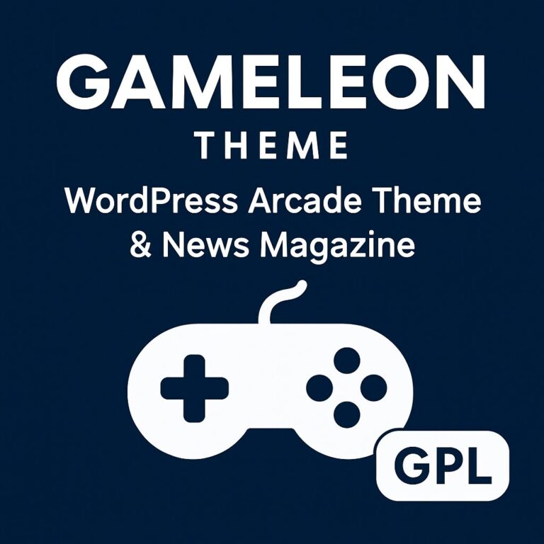 Gameleon Theme GPL – WordPress Arcade Theme & News Magazine