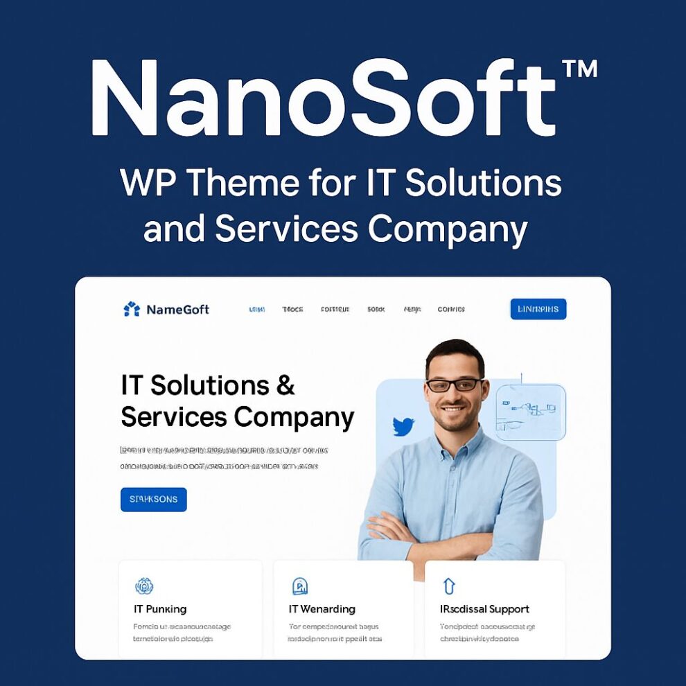 Nanosoft Theme GPL – WP Theme for IT Solutions and Services Company