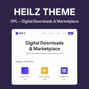 Heilz Theme GPL – Digital Downloads & Marketplace WordPress Theme