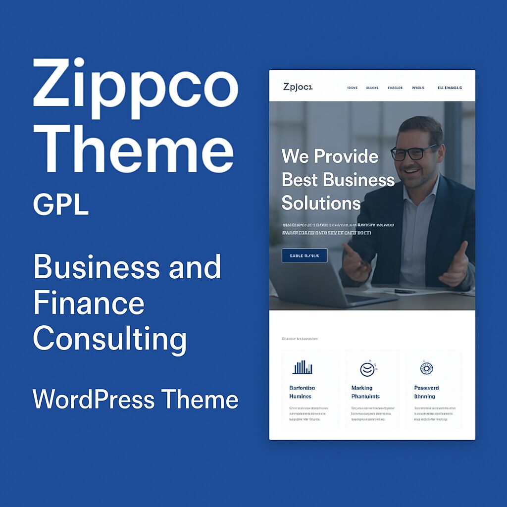 Zippco Theme GPL – Business and Finance Consulting WordPress Theme