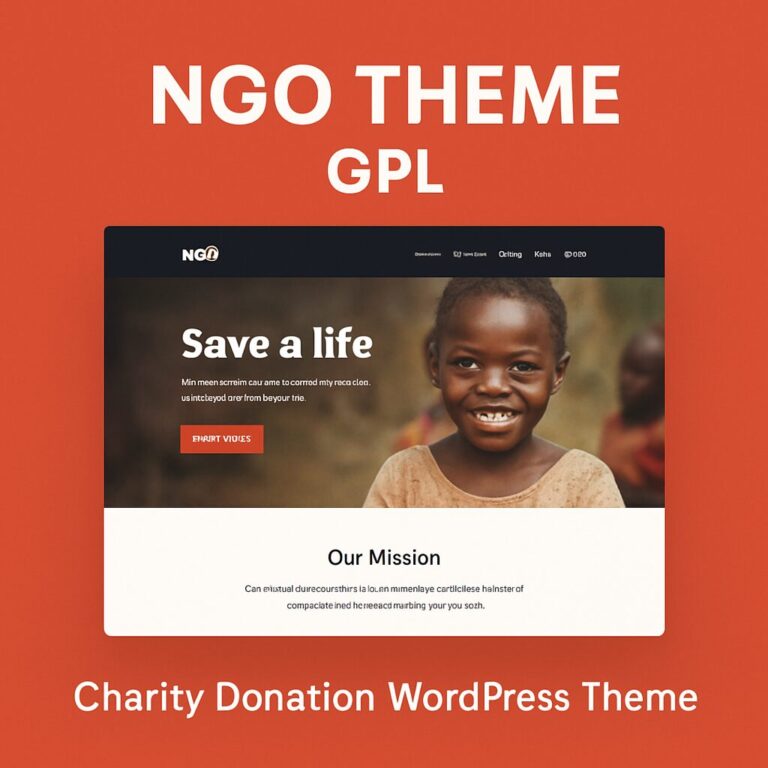 Ngo Theme GPL – Charity Donation WordPress Theme