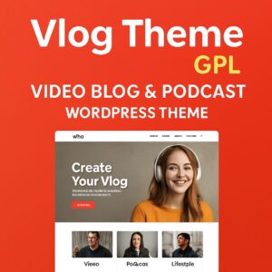 Vlog Theme GPL – Video Blog & Podcast WordPress Theme