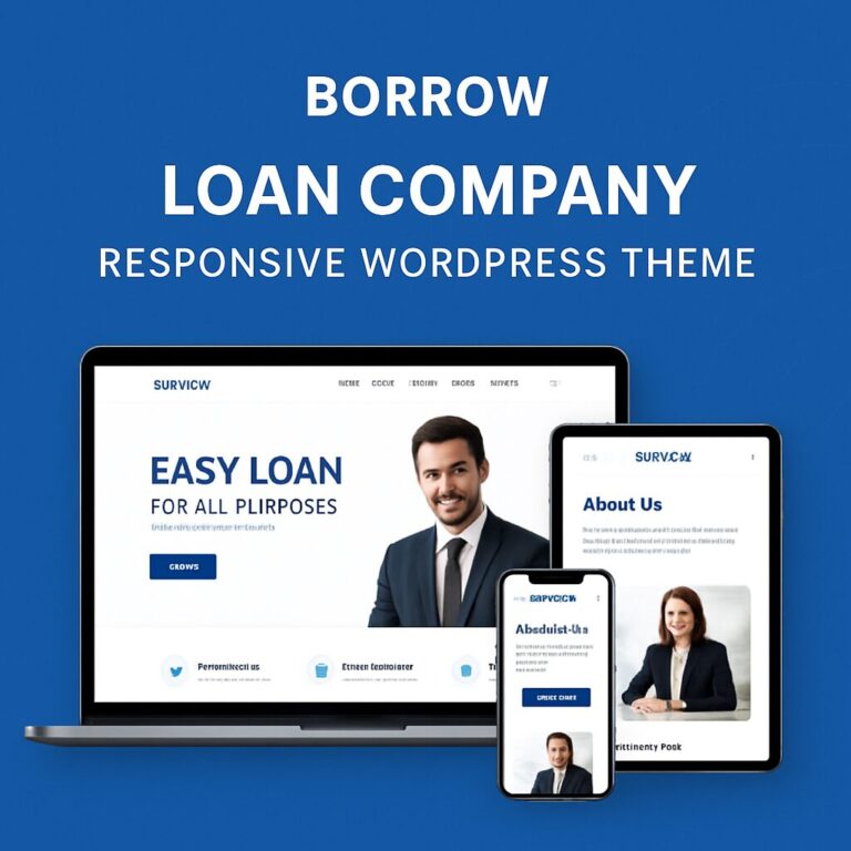 Borrow Theme GPL – Loan Company Responsive WordPress Theme