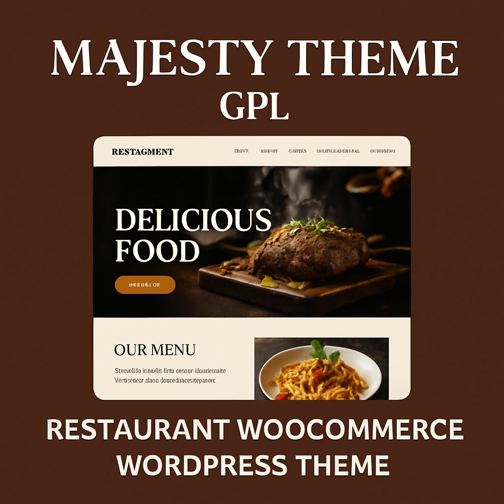 Majesty Theme GPL – Restaurant WooCommerce WordPress Theme
