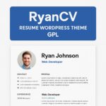 RyanCV Resume WordPress Theme GPL