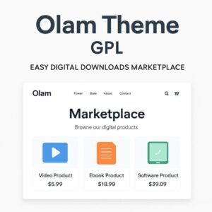 Olam Theme GPL – Easy Digital Downloads Marketplace WordPress Websites