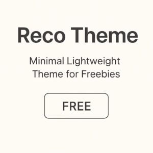 Reco Theme GPL – Minimal Lightweight Theme for Freebies