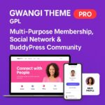 Gwangi Theme GPL – PRO Multi-Purpose Membership, Social Network & BuddyPress Community