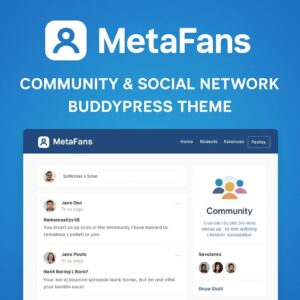 MetaFans Theme GPL – Community & Social Network BuddyPress Theme