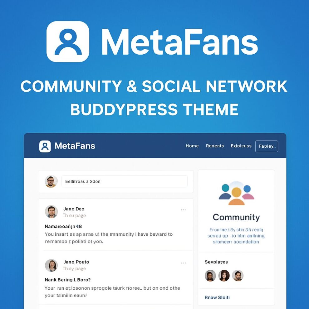 MetaFans Theme GPL – Community & Social Network BuddyPress Theme