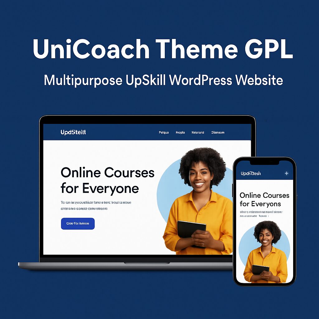 UniCoach Theme GPL – Multipurpose UpSkill WordPress Website