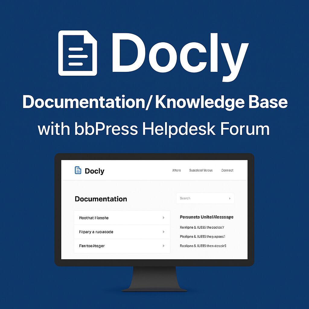 Docly Theme GPL – Documentation/Knowledge Base with bbPress Helpdesk Forum