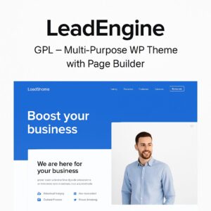 LeadEngine Theme GPL – Multi-Purpose WP Theme with Page Builder