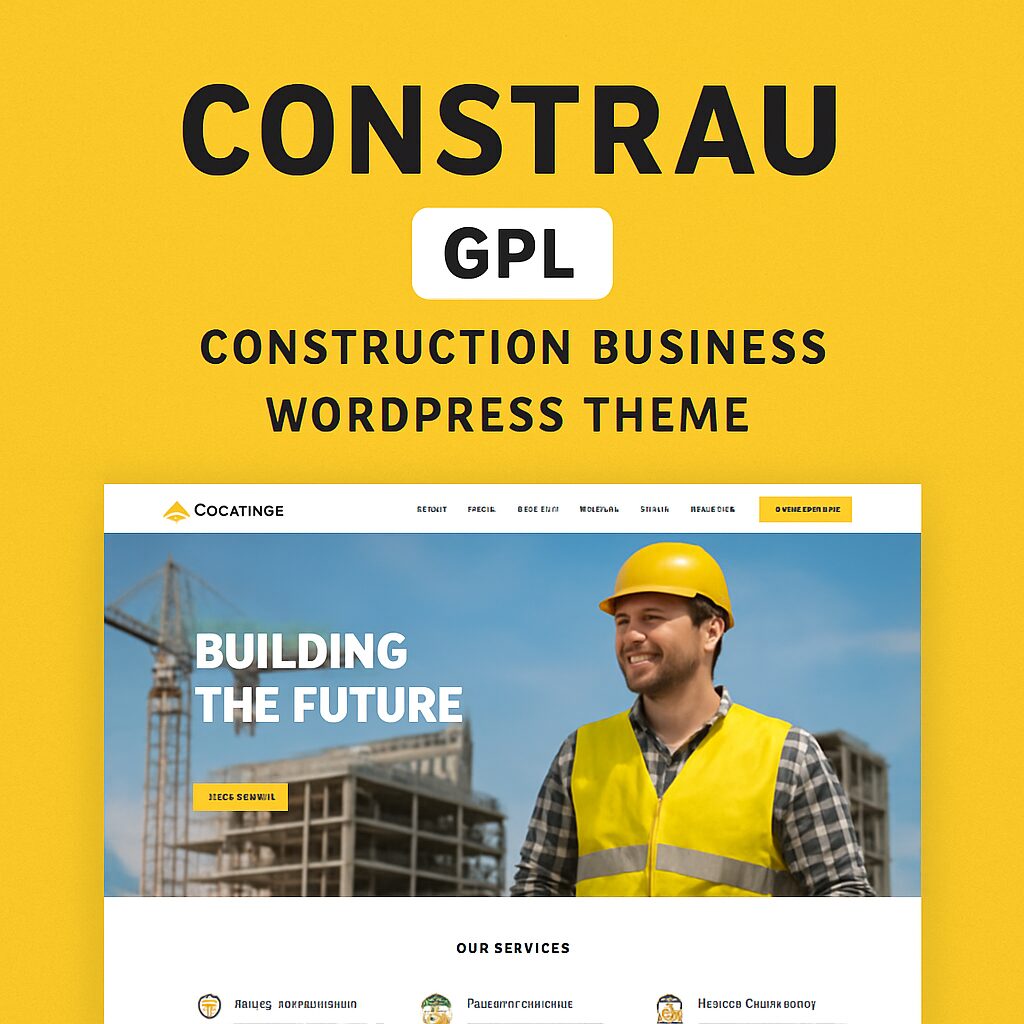 Constrau Theme GPL – Construction Business WordPress Theme
