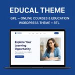 Educal Theme GPL – Online Courses & Education WordPress Theme + RTL