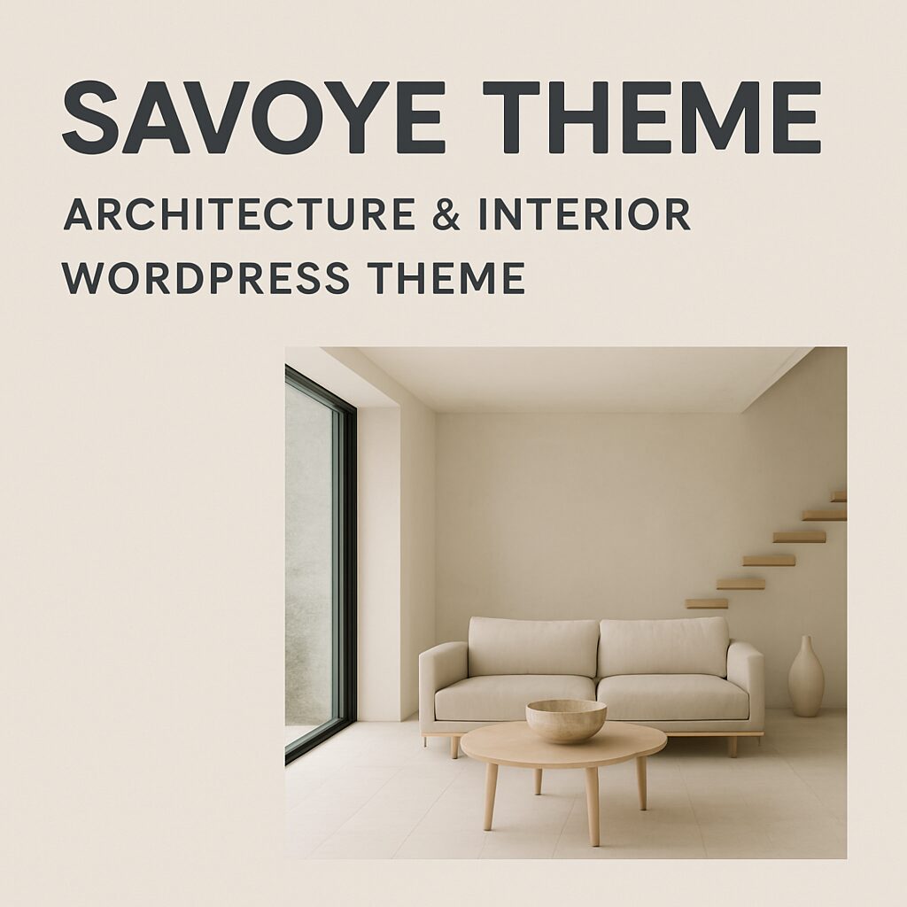 Savoye Theme GPL – Architecture & Interior WordPress Theme