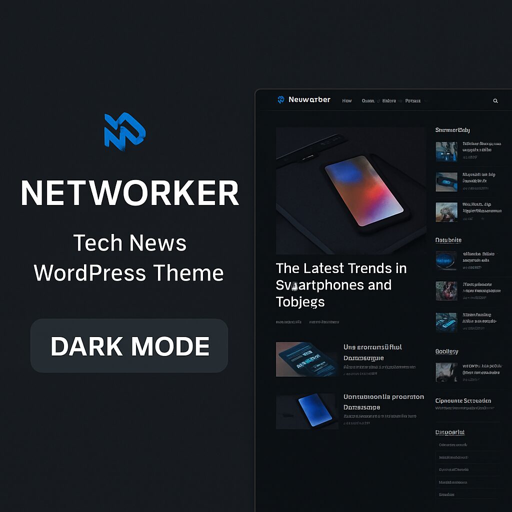 Networker Theme GPL – Tech News WordPress Theme with Dark Mode
