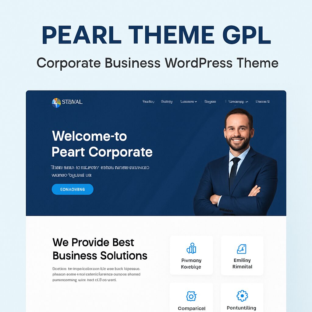 Pearl Theme GPL – Corporate Business WordPress Theme