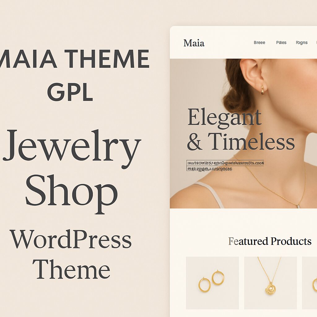 Maia Theme GPL – Jewelry Shop WordPress Theme