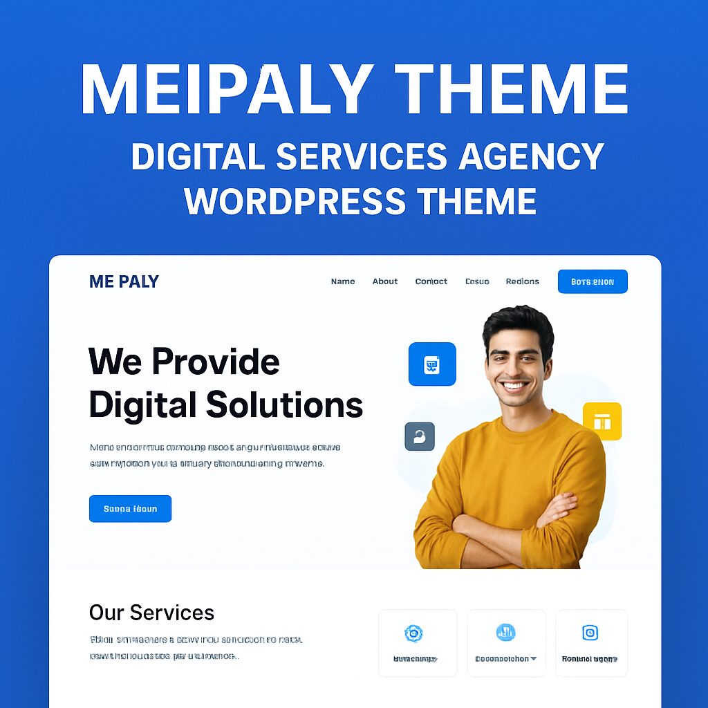 Meipaly Theme GPL – Digital Services Agency WordPress Theme