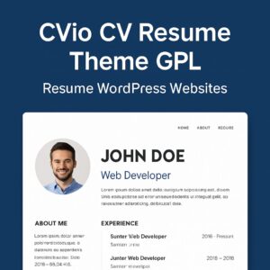 Cvio CV Resume Theme GPL – Resume WordPress Websites