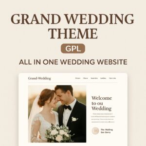Grand Wedding Theme GPL | All In One Wedding Website