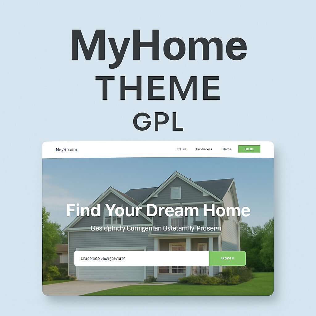 MyHome Theme GPL – Real Estate WordPress Website