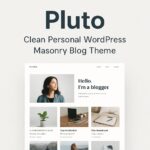 Pluto Theme GPL – Clean Personal WordPress Masonry Blog Theme