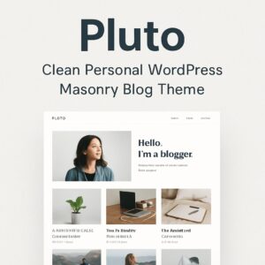 Pluto Theme GPL – Clean Personal WordPress Masonry Blog Theme