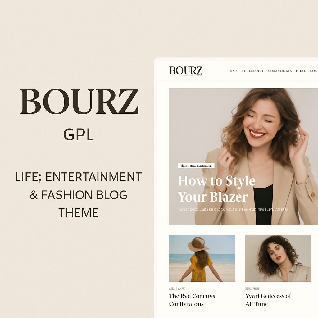 Bourz Theme GPL – Life, Entertainment & Fashion Blog Theme