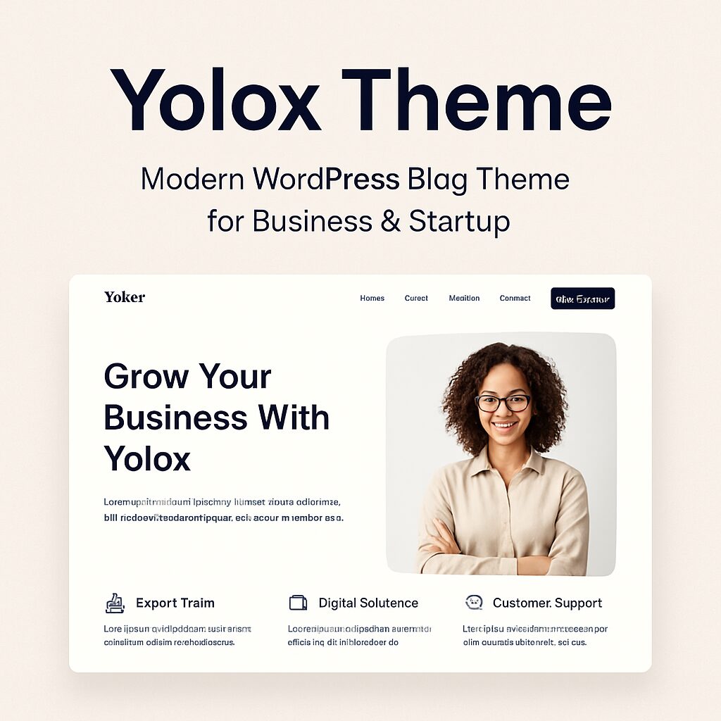 Yolox Theme GPL – Modern WordPress Blog Theme for Business & Startup