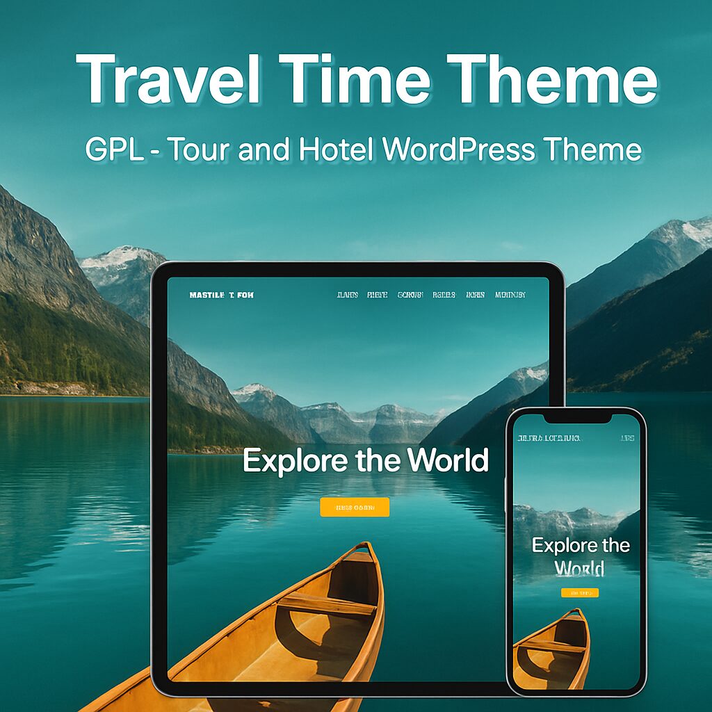 Travel Time Theme GPL – Tour and Hotel WordPress Theme