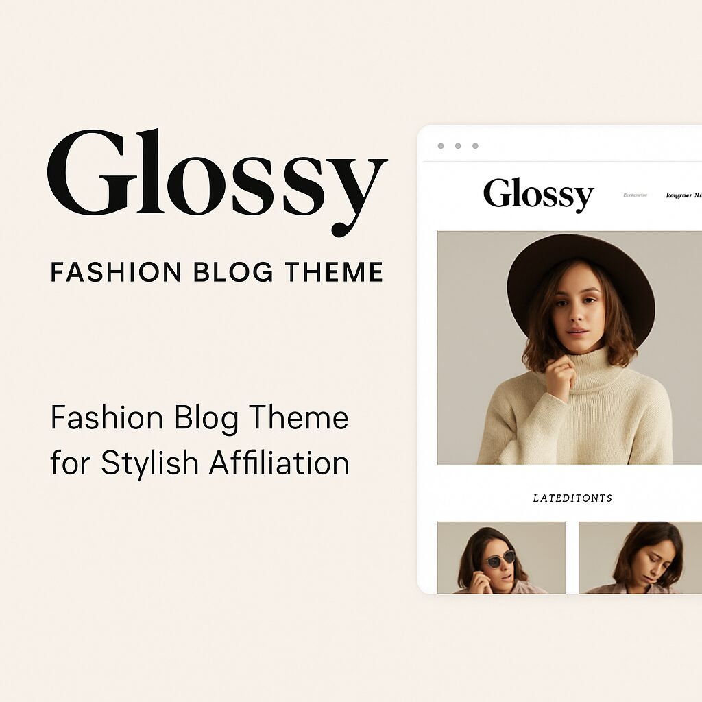 Glossy Theme GPL – Fashion Blog Theme for Stylish Affiliation