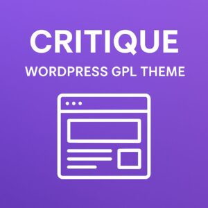 Critique – WordPress GPL Theme